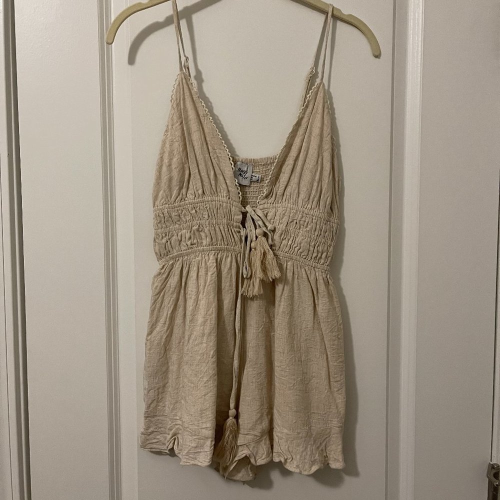 Princess Polly Colleen Romper Size US 4 Beige